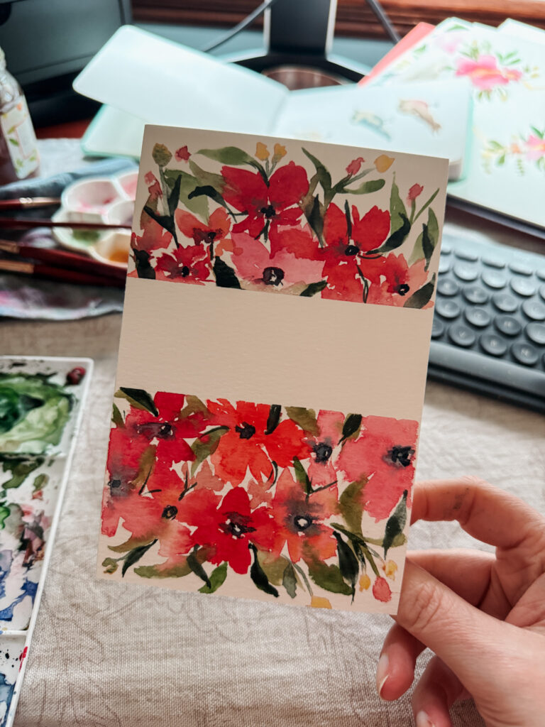 hand painted card