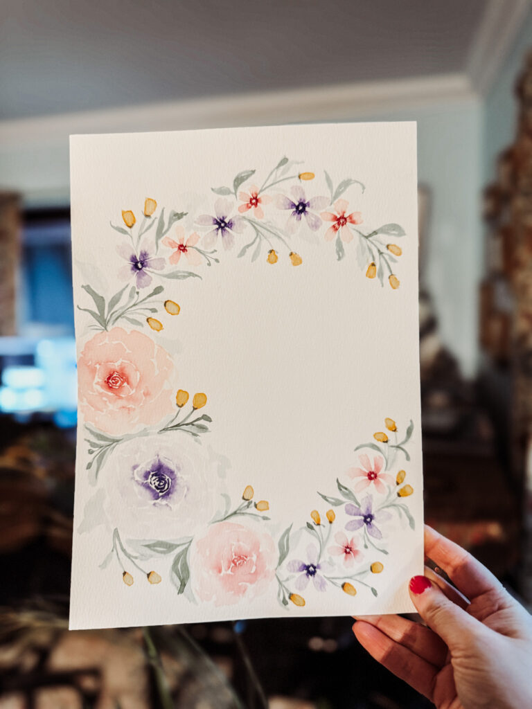 hand painted card